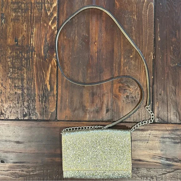 Kate Spade Gold Glitterbug Cami Convertible Crossbody Bag. GUC. - Picture 1 of 7